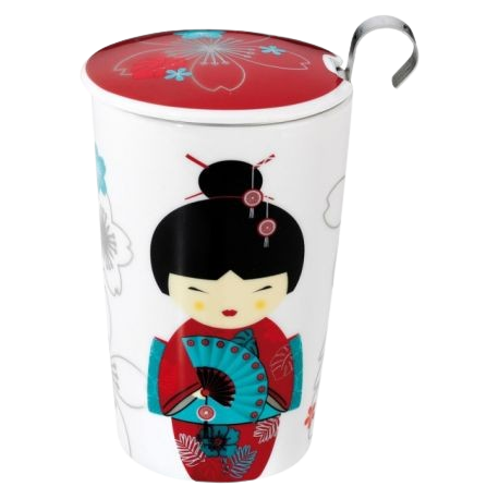 Tisanière Geisha rouge