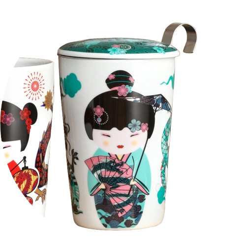 Tisanière Geisha bleu