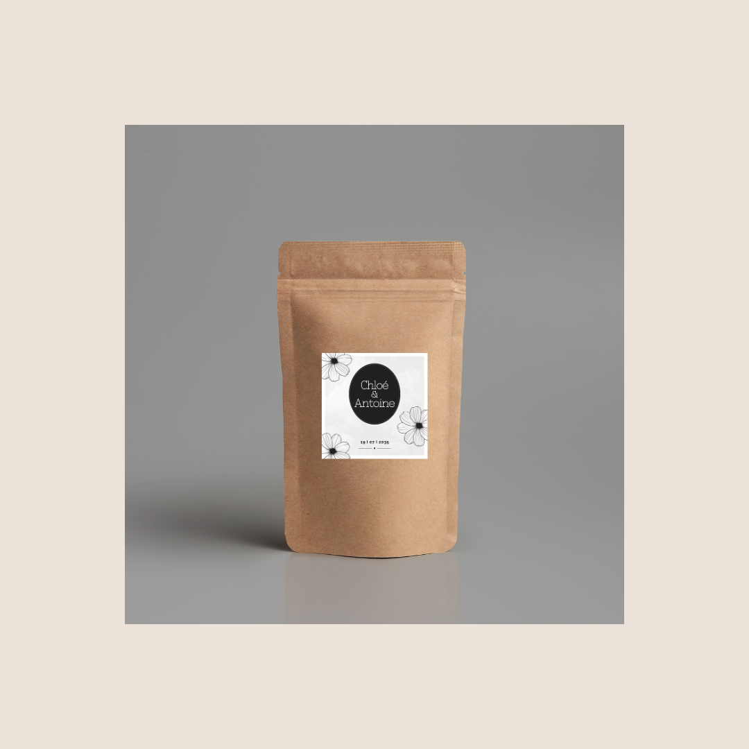 Mélodie des Cœurs - Sachet de thé en vrac personnalisé