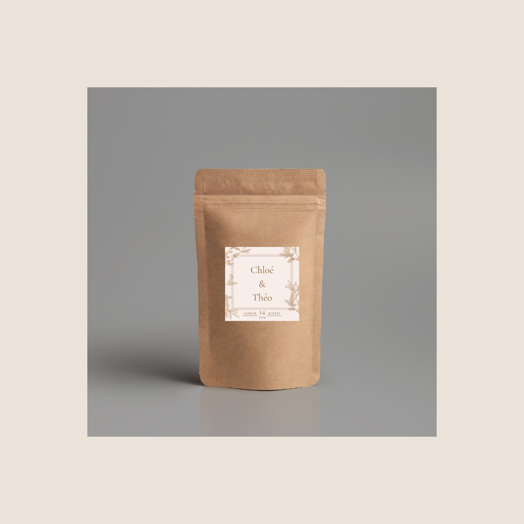 Romance Élégante - Sachet de thé en vrac personnalisé