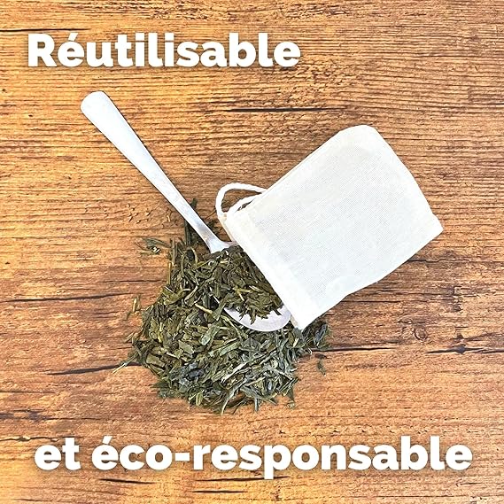 5 sachets de thé à remplir-lavables et reutilisables